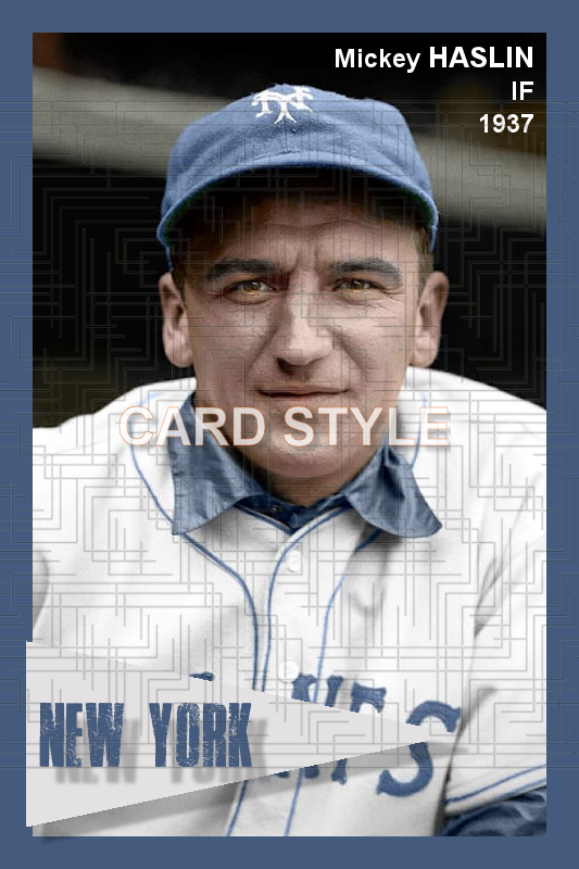 Mickey Haslin - 1937 New York Giants - choose a size & style