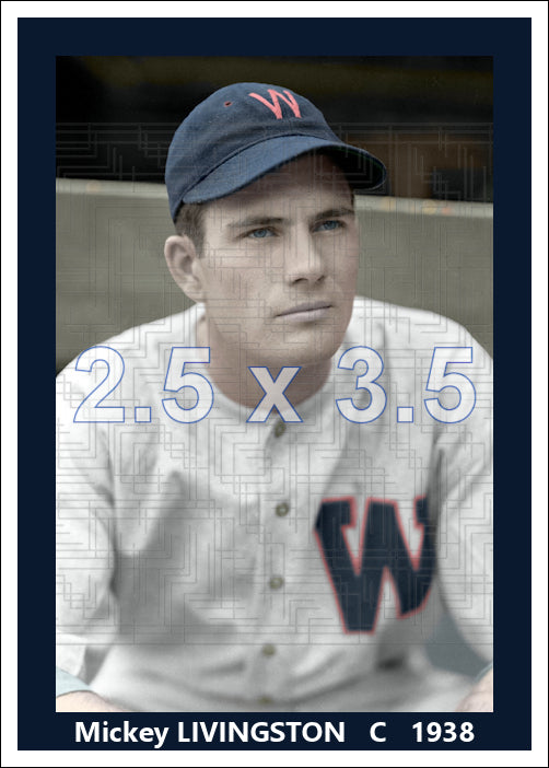 Mickey Livingston - 1938 Washington Senators - choose a size & style