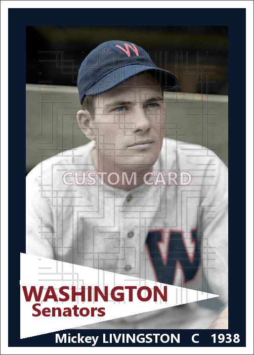 Mickey Livingston - 1938 Washington Senators - choose a size & style