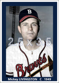 Mickey Livingston - 1949 Boston Braves - choose a size & style