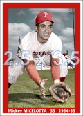 Mickey Micelotta - 1954-55 Philadelphia Phillies - choose a size & style