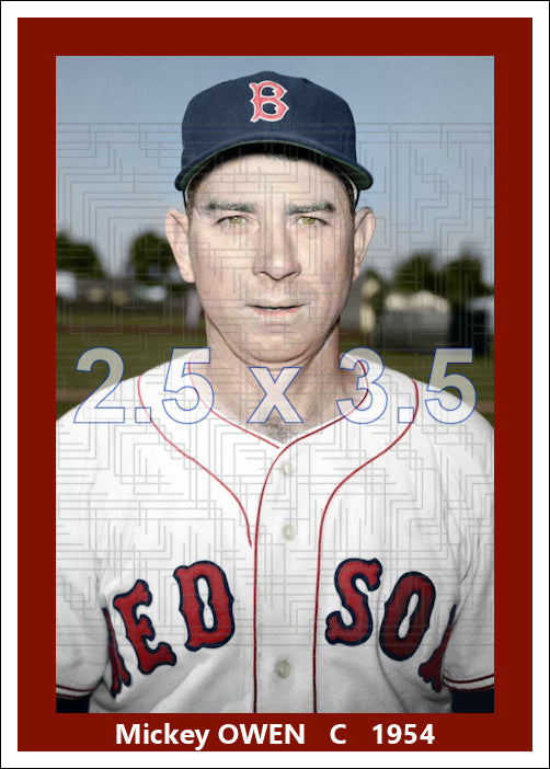 Mickey Owen - 1954 Boston Red Sox - choose a size & style