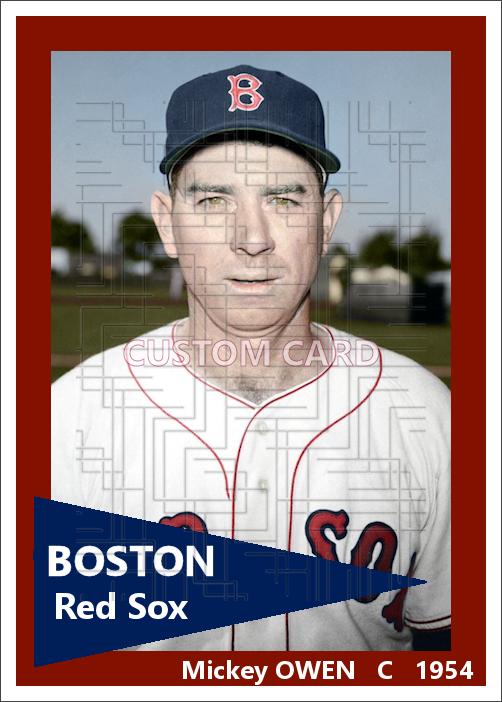Mickey Owen - 1954 Boston Red Sox - choose a size & style