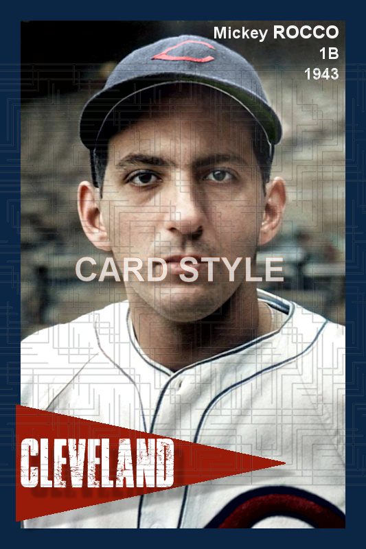Mickey Rocco - 1943 Cleveland Indians - choose a size & style