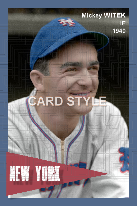 Mickey Witek - 1940 New York Giants - choose a size & style