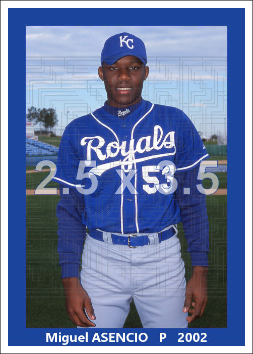 Miguel Asencio - 2002 Kansas City Royals - choose a size & style
