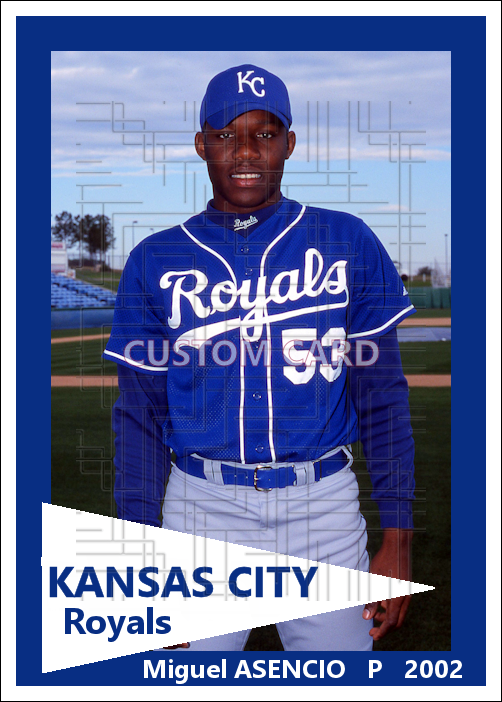 Miguel Asencio - 2002 Kansas City Royals - choose a size & style