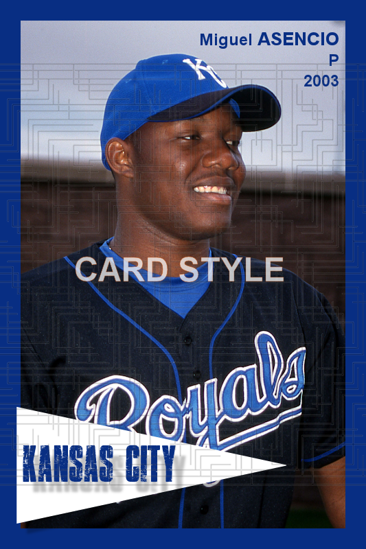 Miguel Asencio - 2003 Kansas City Royals - choose a size & style