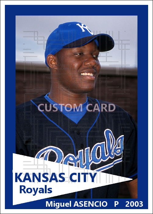 Miguel Asencio - 2003 Kansas City Royals - choose a size & style
