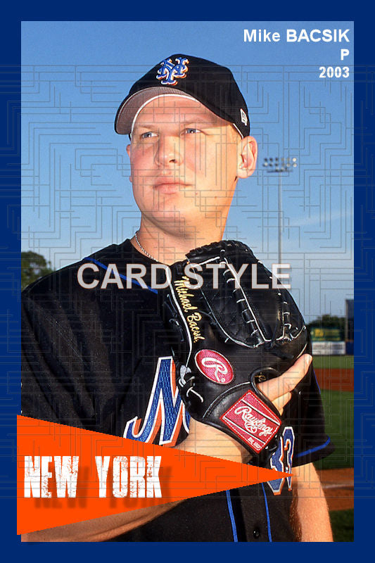 Mike Bacsik - 2003 New York Mets - choose a size & style
