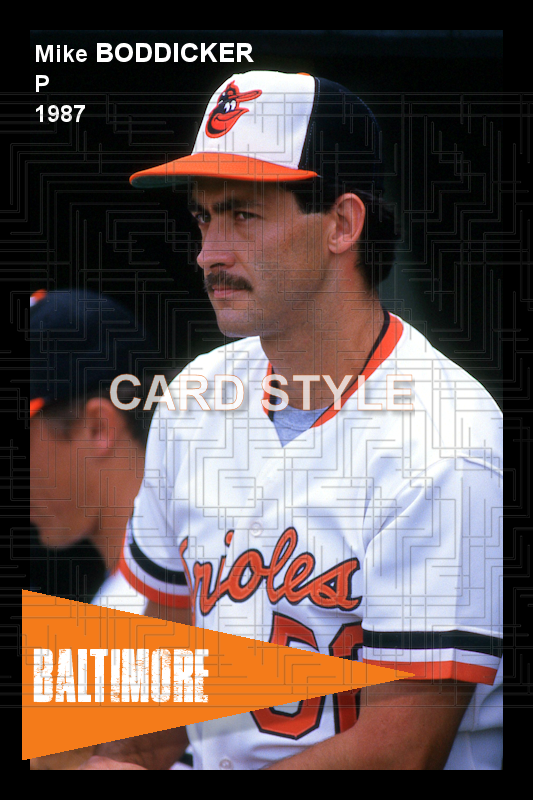 Mike Boddicker - 1987 Baltimore Orioles - choose a size & style