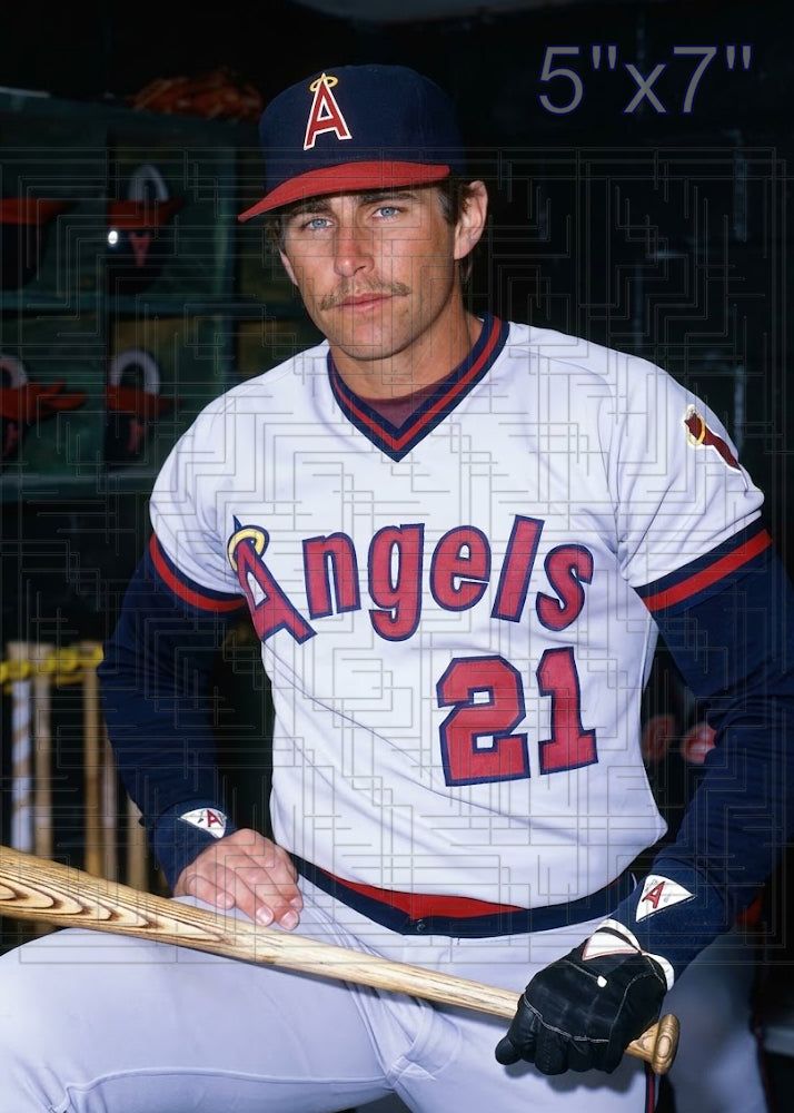 Mike Brown - 1985 California Angels - choose a size & style