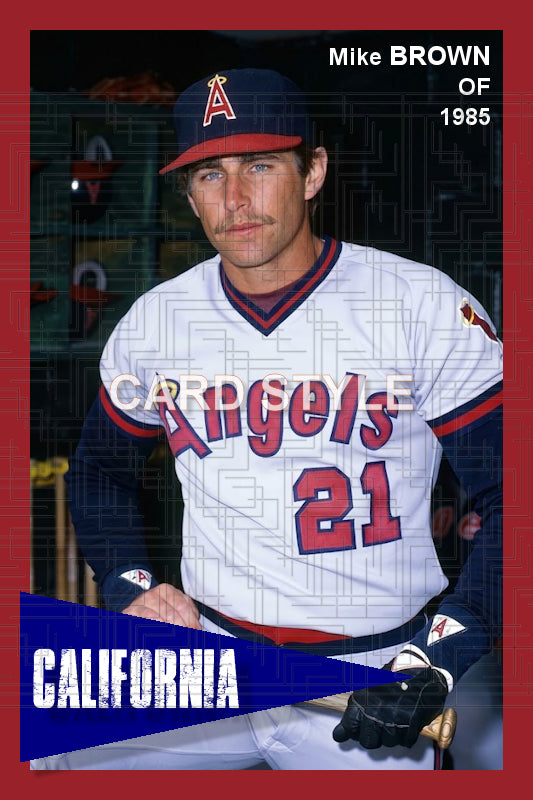 Mike Brown - 1985 California Angels - choose a size & style