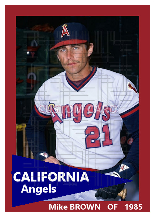 Mike Brown - 1985 California Angels - choose a size & style