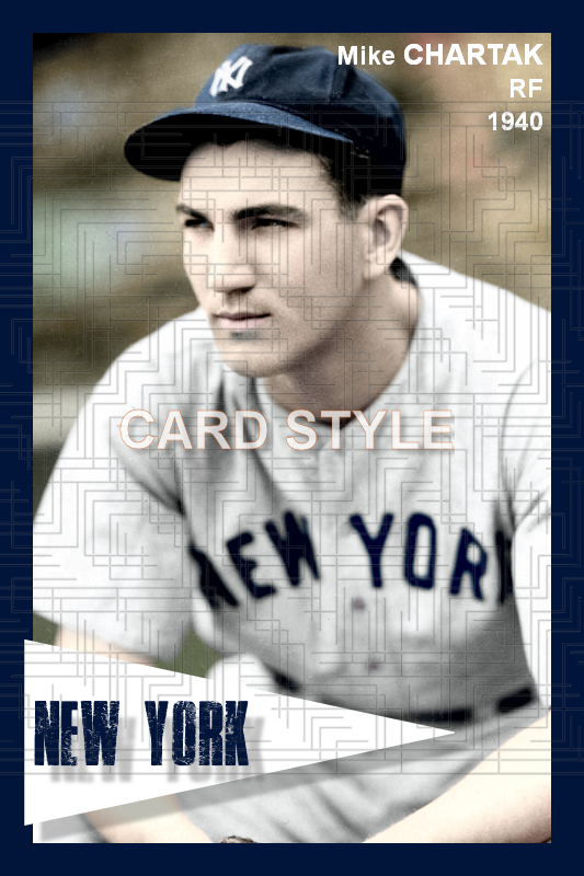 Mike Chartak - 1940 New York Yankees - choose a size & style