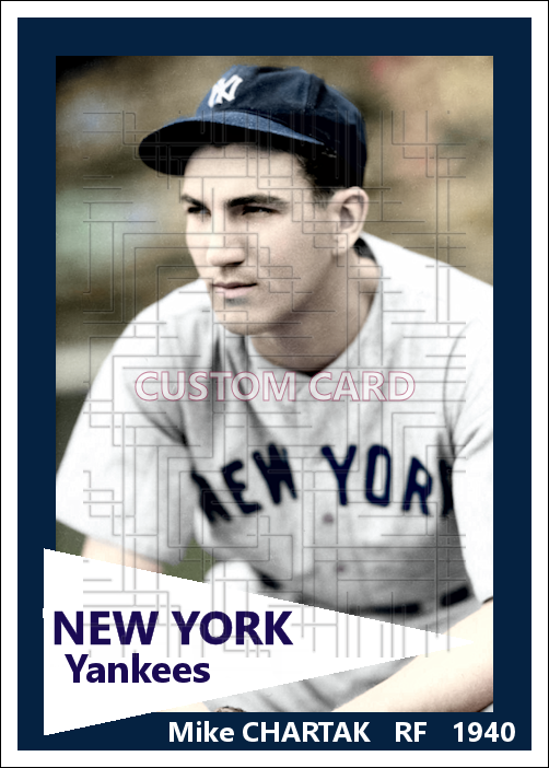 Mike Chartak - 1940 New York Yankees - choose a size & style