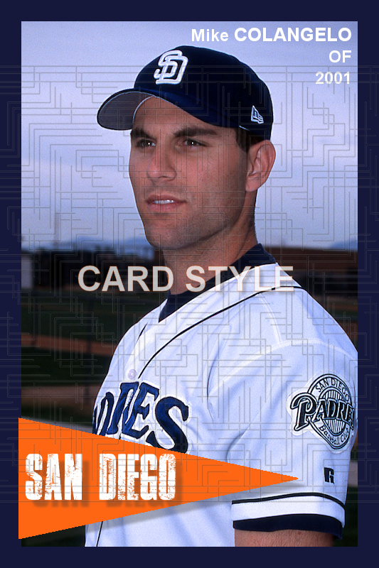 Mike Colangelo - 2001 San Diego Padres - choose a size & style