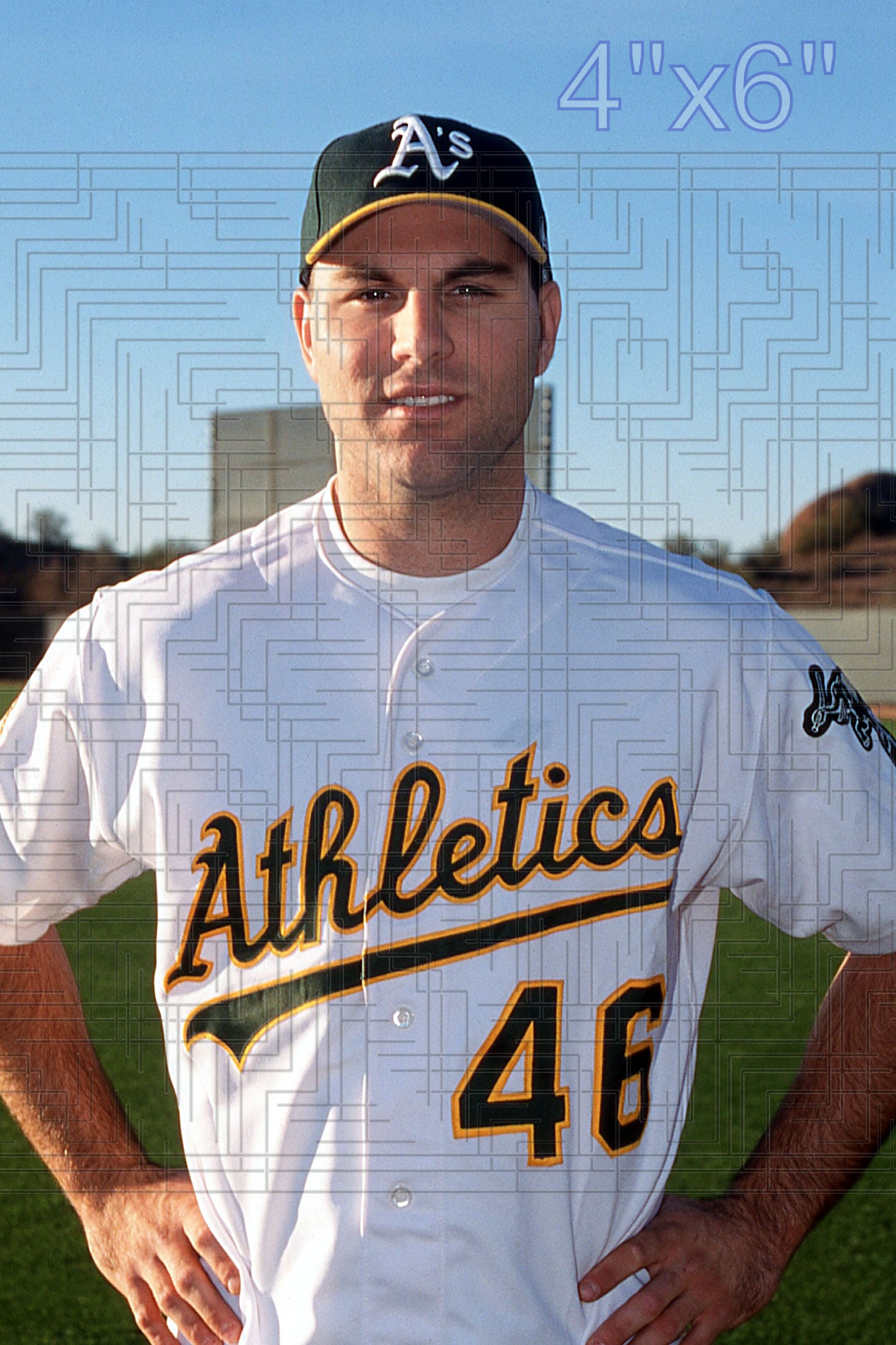 Mike Colangelo - 2002 Oakland Athletics - pose B - choose a size & style