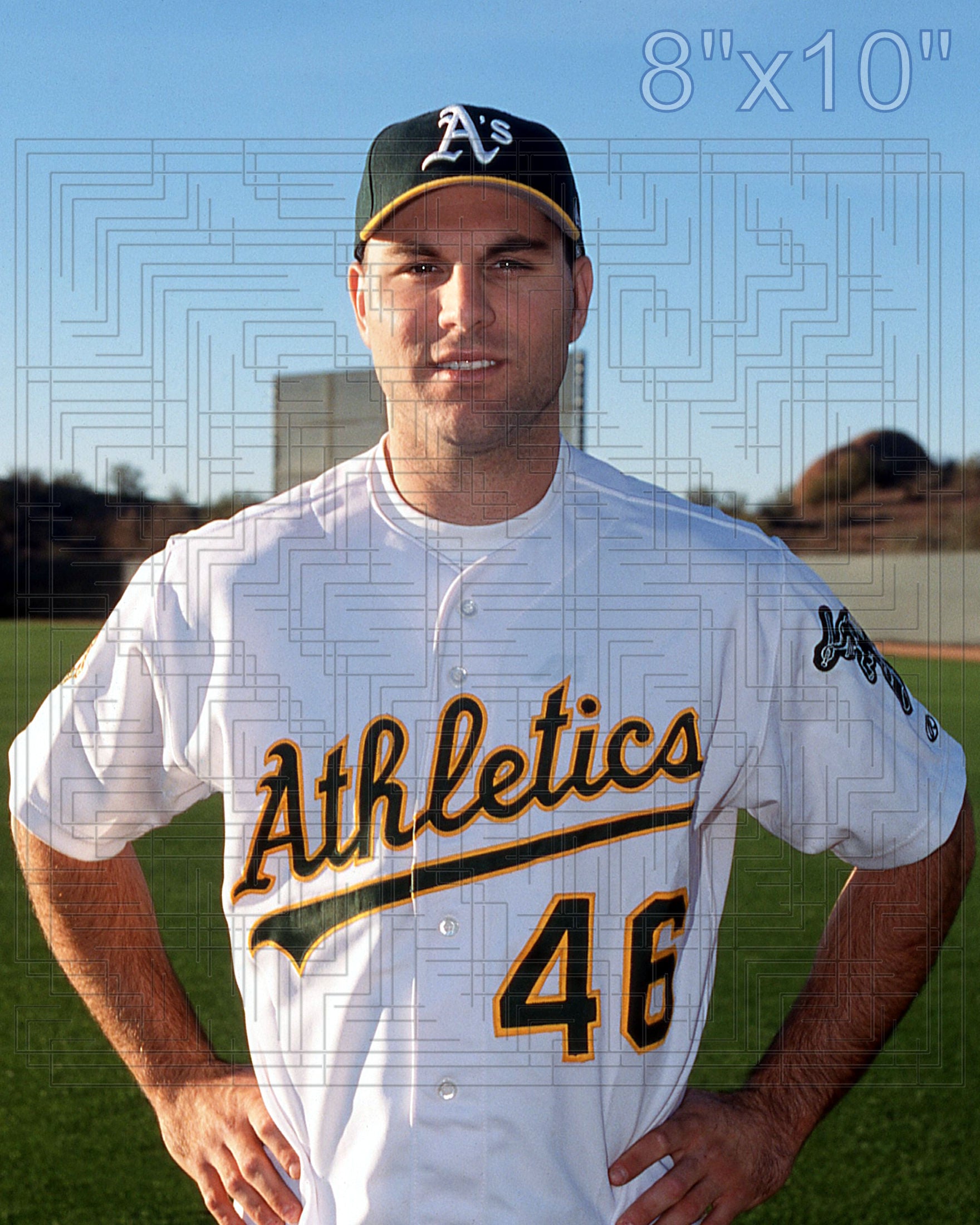 Mike Colangelo - 2002 Oakland Athletics - pose B - choose a size & style