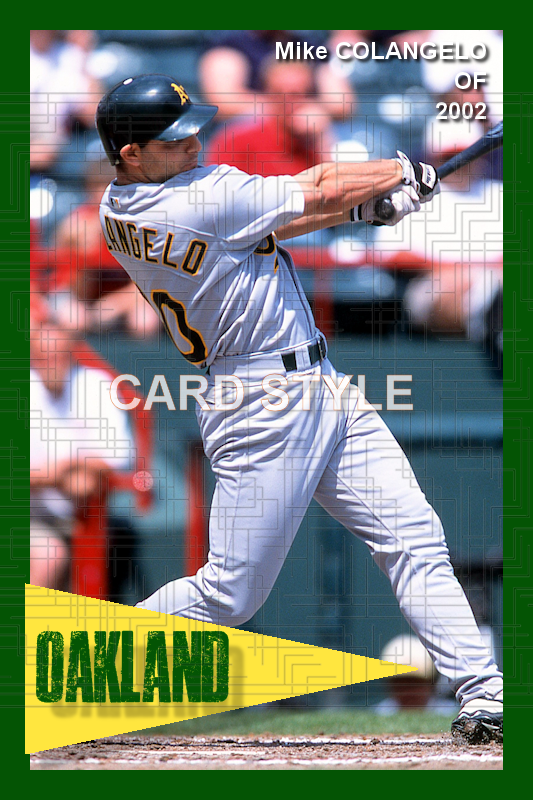 Mike Colangelo - 2002 Oakland Athletics - pose A - choose a size & style