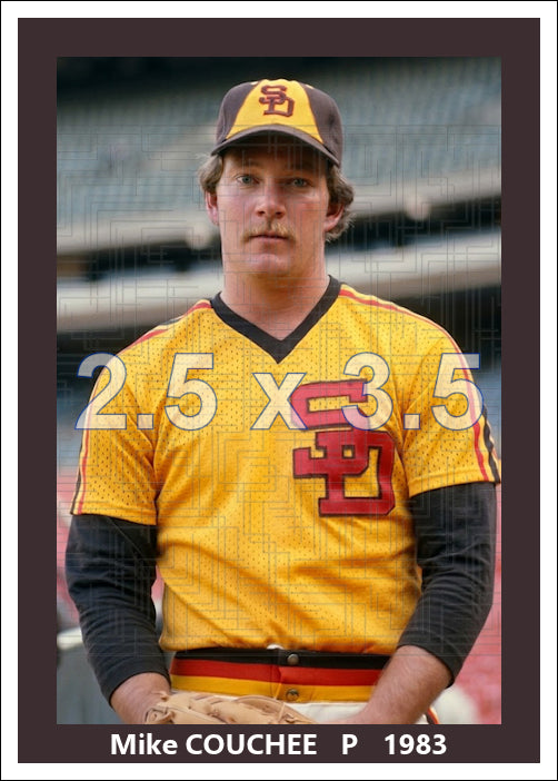 Mike Couchee - 1983 San Diego Padres - choose a size & style