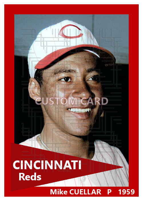 Mike Cuellar - 1959 Cincinnati Reds - choose a size & style
