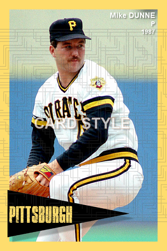 Mike Dunne - 1987 Pittsburgh Pirates - choose a size & style