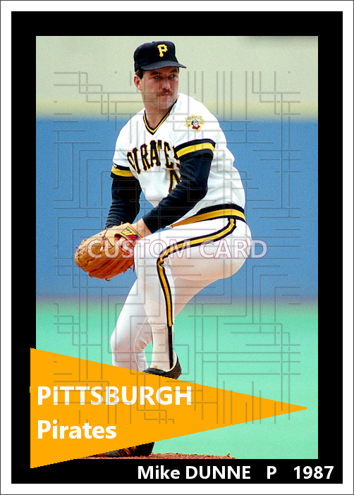 Mike Dunne - 1987 Pittsburgh Pirates - choose a size & style