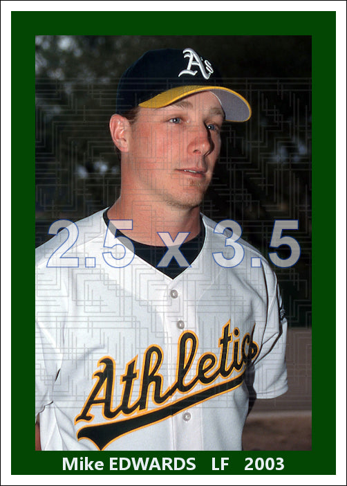 Mike Edwards - 2003 Oakland Athletics - choose a size & style