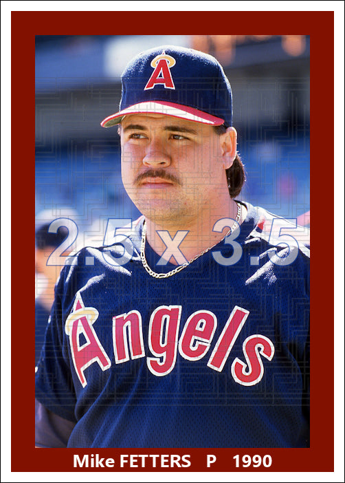 Mike Fetters - 1990 California Angels - choose a size & style