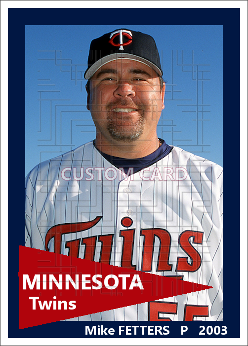 Mike Fetters - 2003 Minnesota Twins - choose a size & style