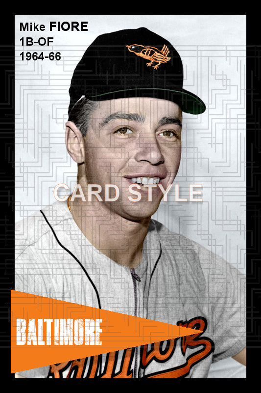 Mike Fiore - 1964-66 Baltimore Orioles - choose a size & style