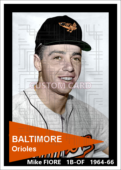 Mike Fiore - 1964-66 Baltimore Orioles - choose a size & style