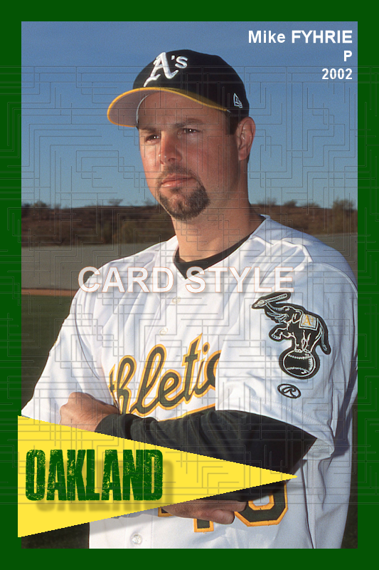 Mike Fyhrie - 2002 Oakland Athletics - choose a size & style