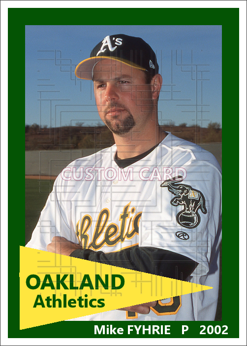 Mike Fyhrie - 2002 Oakland Athletics - choose a size & style