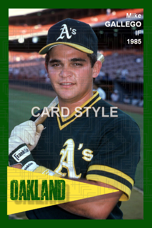 Mike Gallego - 1985 Oakland Athletics - choose a size & style