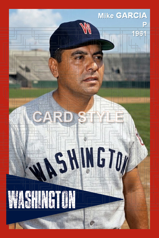 Mike Garcia - 1961 Washington Senators - choose a size & style