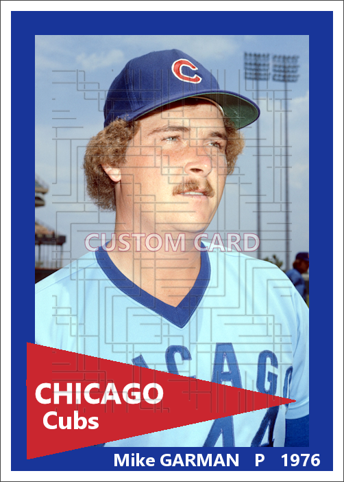 Mike Garman - 1976 Chicago Cubs - choose a size & style