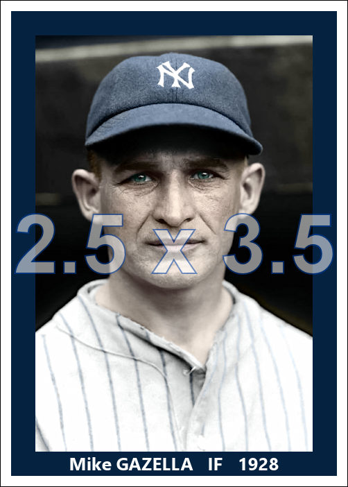 Mike Gazella - 1928 New York Yankees - choose a size & style