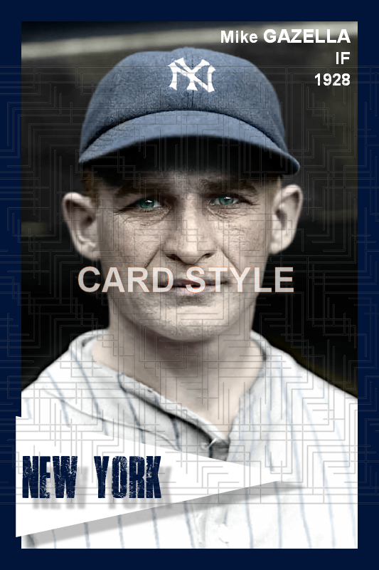 Mike Gazella - 1928 New York Yankees - choose a size & style