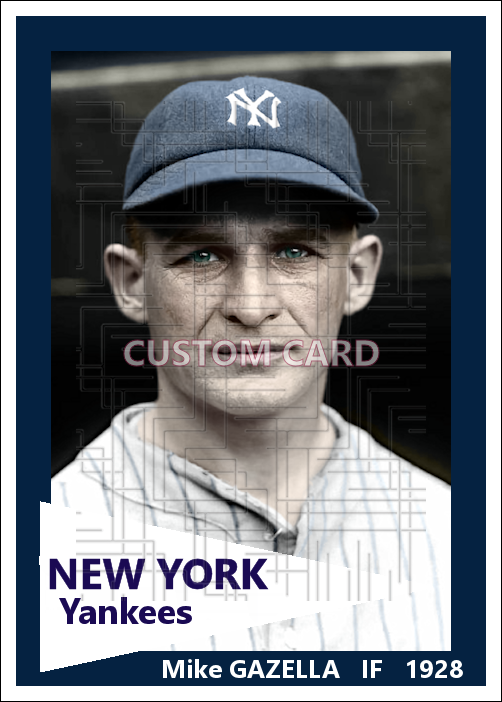 Mike Gazella - 1928 New York Yankees - choose a size & style