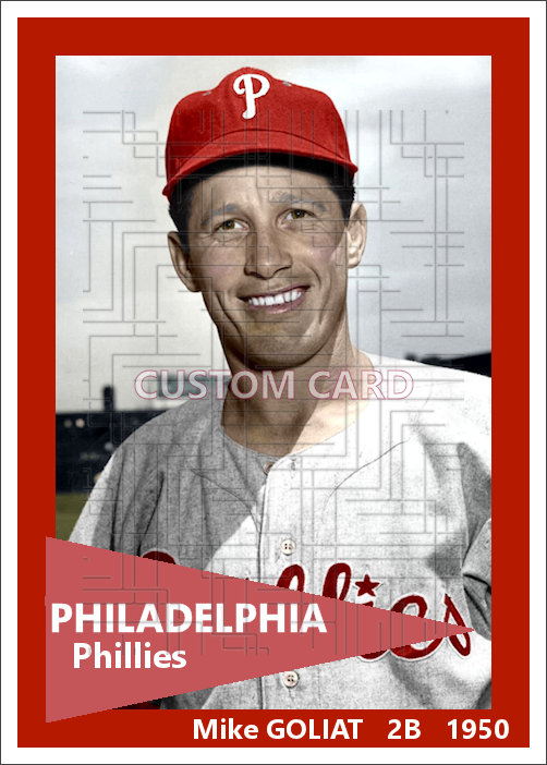 Mike Goliat - 1950 Philadelphia Phillies - choose a size & style