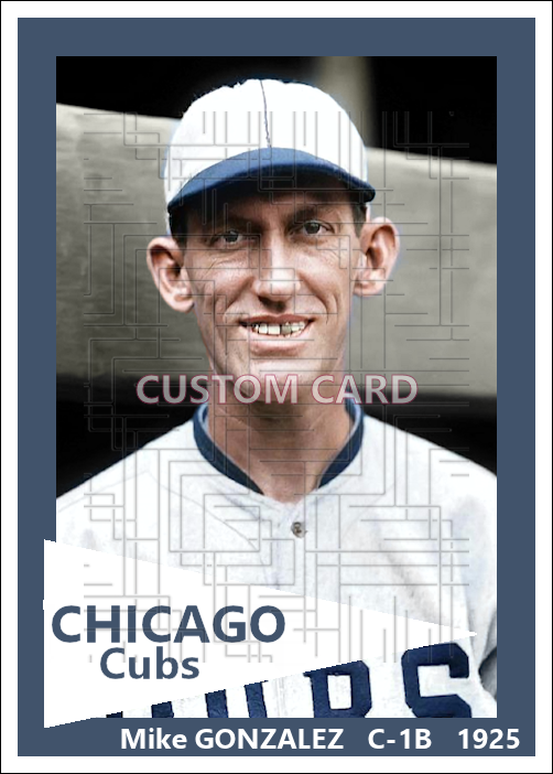 Mike Gonzalez - 1925 Chicago Cubs - choose a size & style