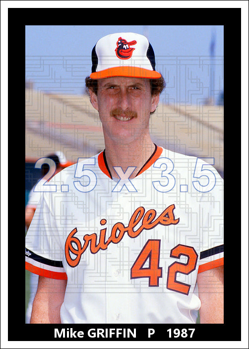 Mike Griffin - 1987 Baltimore Orioles - choose a size & style