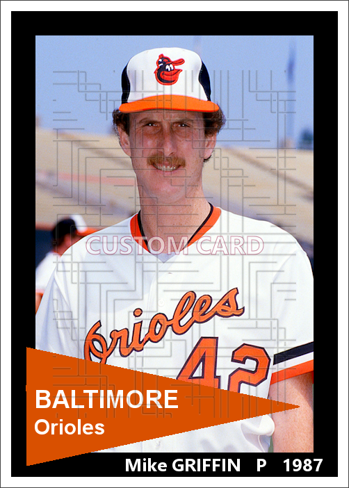 Mike Griffin - 1987 Baltimore Orioles - choose a size & style