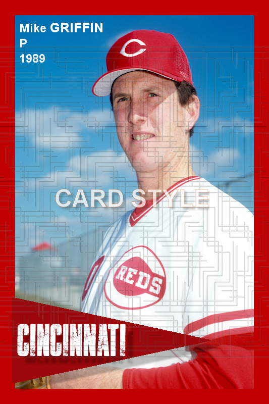 Mike Griffin - 1989 Cincinnati Reds - choose a size & style