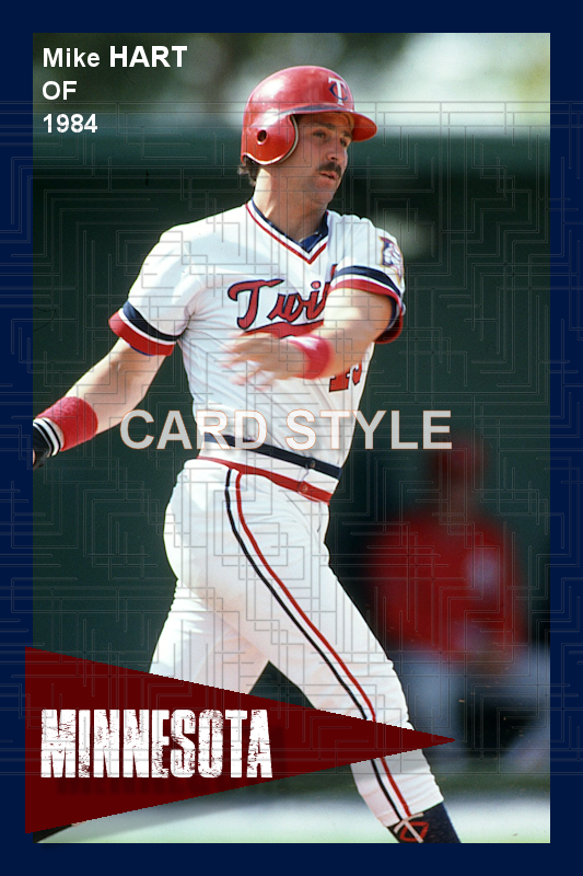 Mike Hart - 1984 Minnesota Twins - choose a size & style