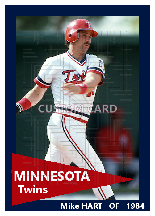 Mike Hart - 1984 Minnesota Twins - choose a size & style