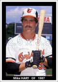 Mike Hart - 1987 Baltimore Orioles - choose a size & style