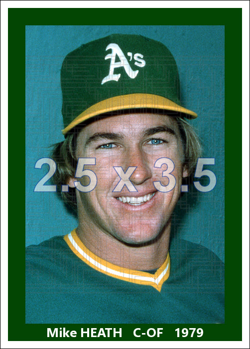 Mike Heath - 1979 Oakland Athletics - choose a size & style
